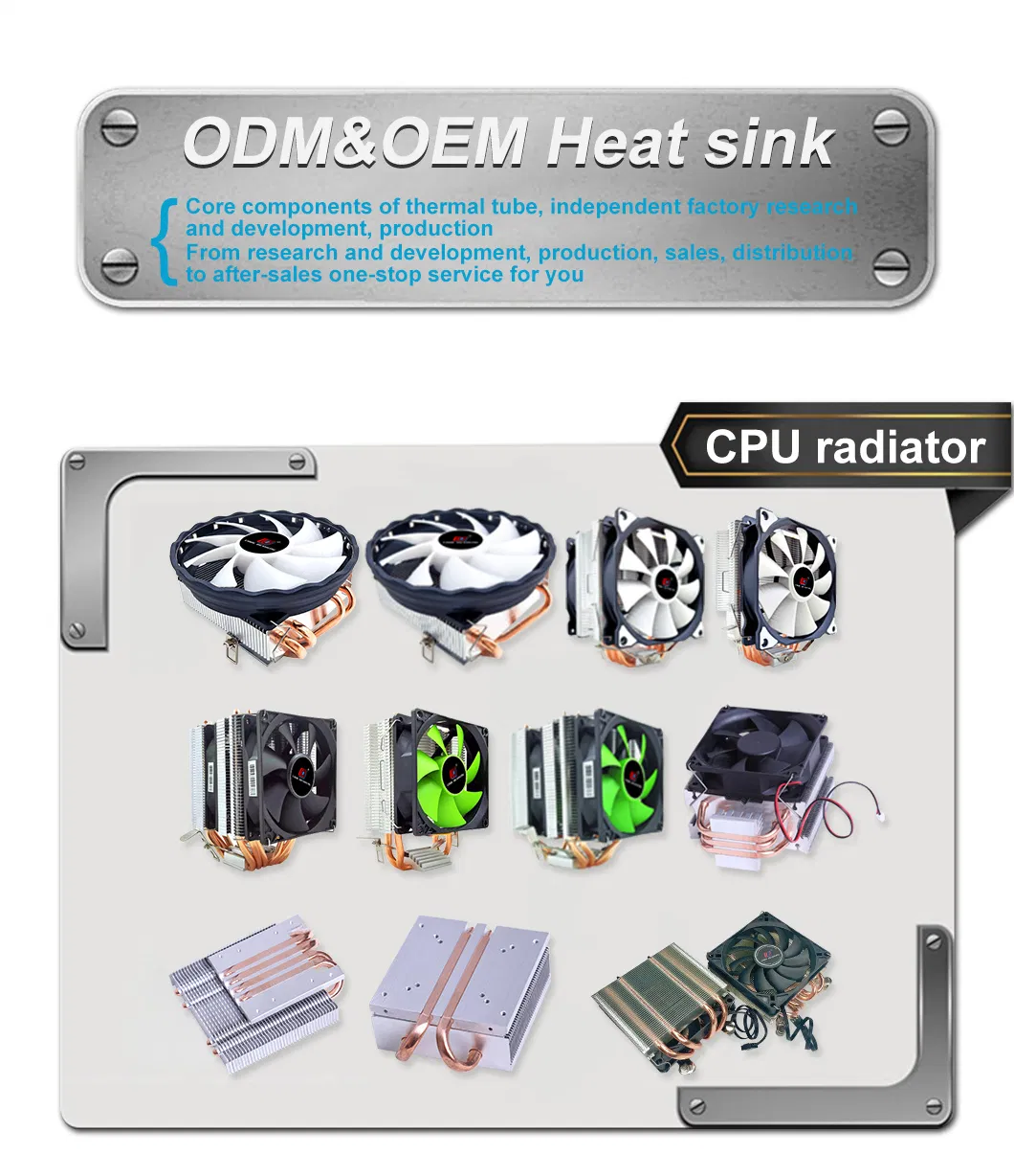2 Copper CPU Radiator 775 Screw Edition 1155 Silent Fan 2011 Motherboard 1366X58 Desktop I7