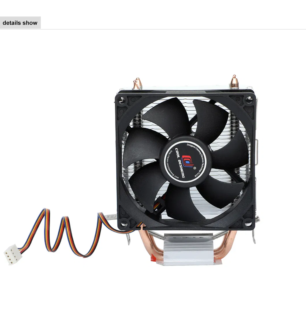 2 Hot Copper Tubed CPU Radiator Super Mute 1155AMD1150 1151 Desktop Computer 9cm Fan 2011