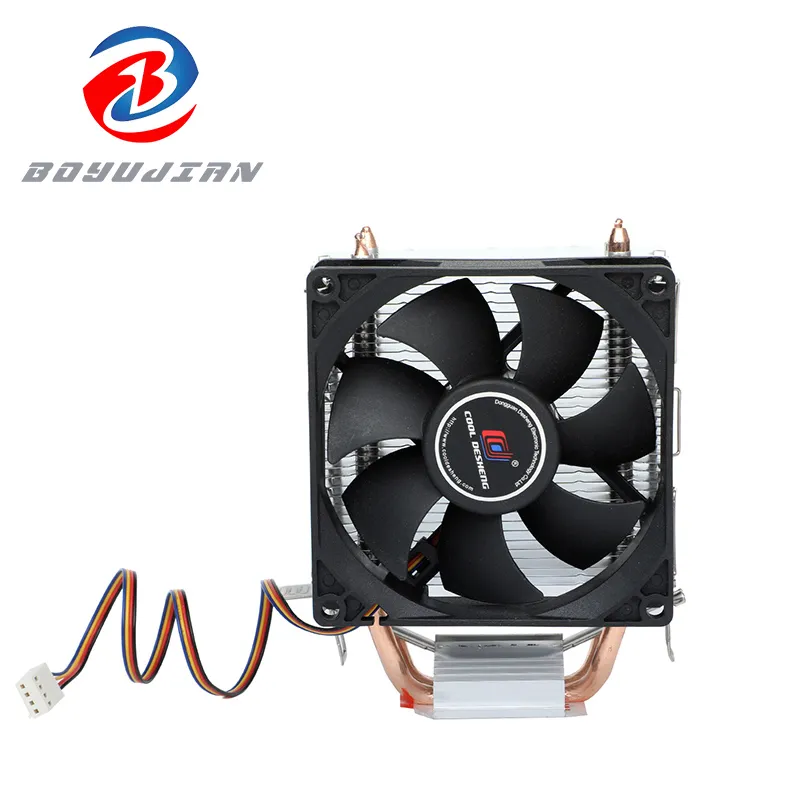2 Hot Copper Tubed CPU Radiator Super Mute 1155AMD1150 1151 Desktop Computer 9cm Fan 2011