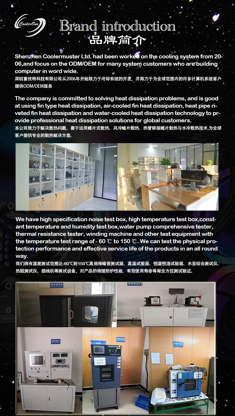 2011 1155 1151 1156 Desktop Computer CPU Radiator Temperature Control Fan Multi Platform Pure Copper Tube Air Cooling