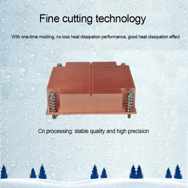 2011 1155 1151 1156 Desktop Computer CPU Radiator Temperature Control Fan Multi Platform Pure Copper Tube Air Cooling