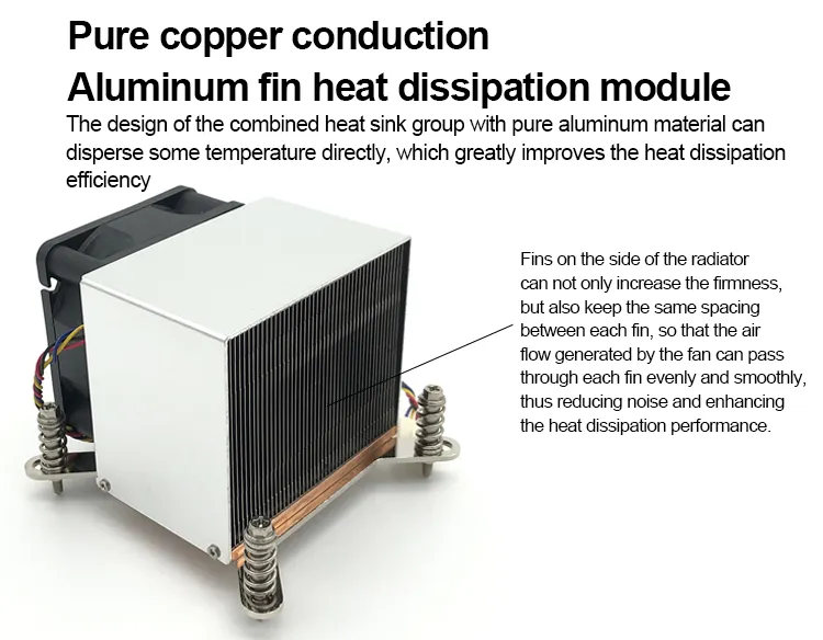 2011 1155 1151 Active Desktop Computer CPU Radiator CPU Fan Pure Copper Air Cooling Radiator