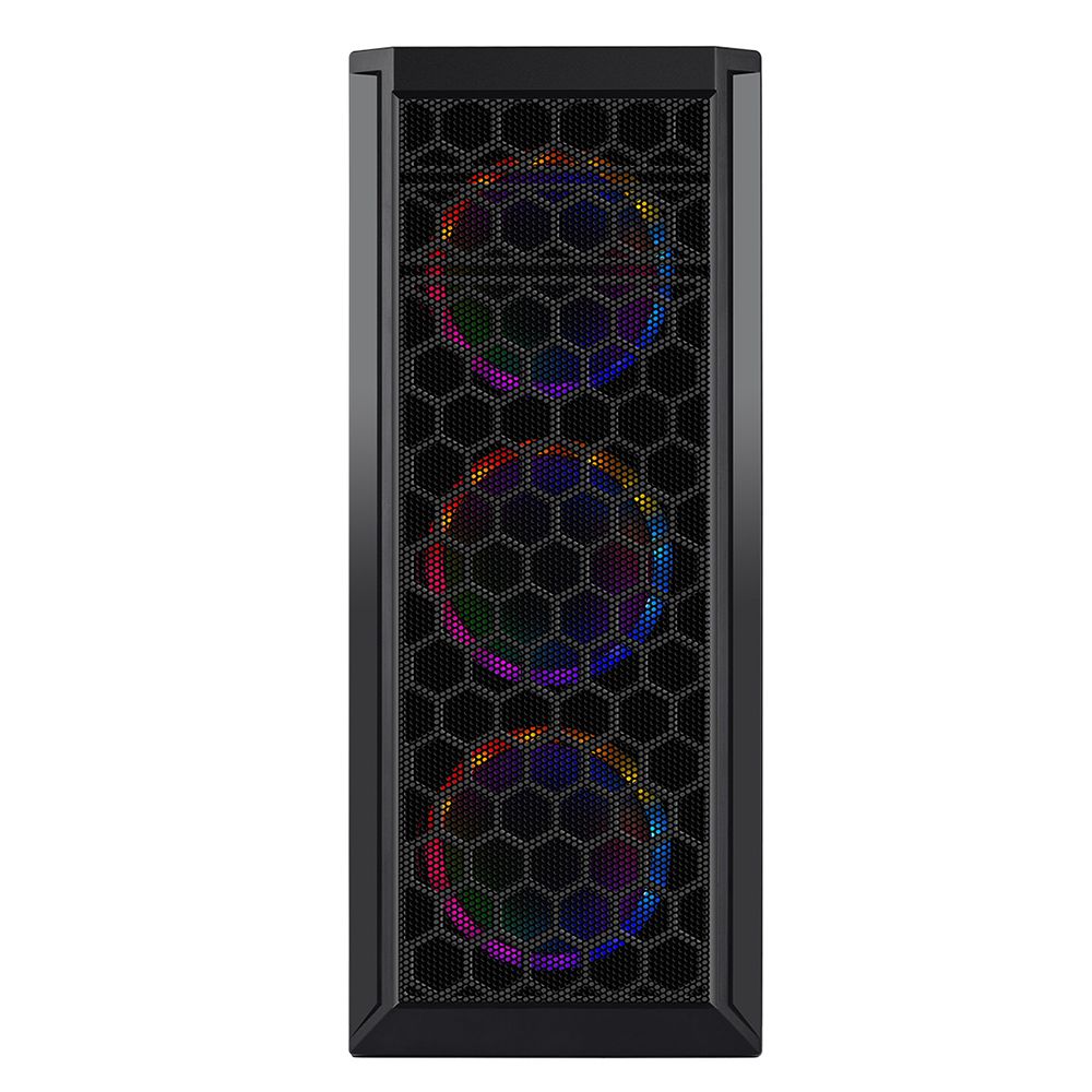 2021 Black OEM Silk Print Logo ABS Transparent Acrylics Panel 0.6mm Gray Tempered Glass USB3.0 Gaming Computer
