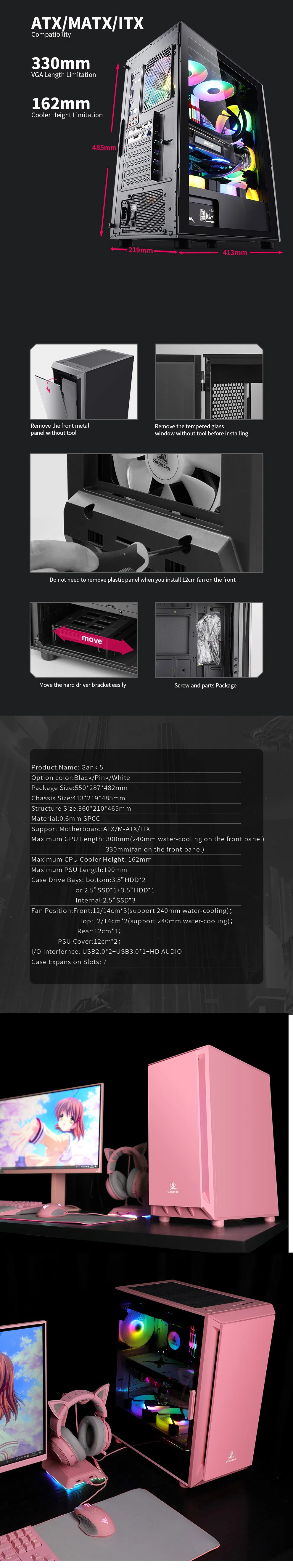 2021-Segotep-Credibility First-Glass Side Window-OEM-ATX-DIY-Esport-PC-Computer-Cases-Manufacturer