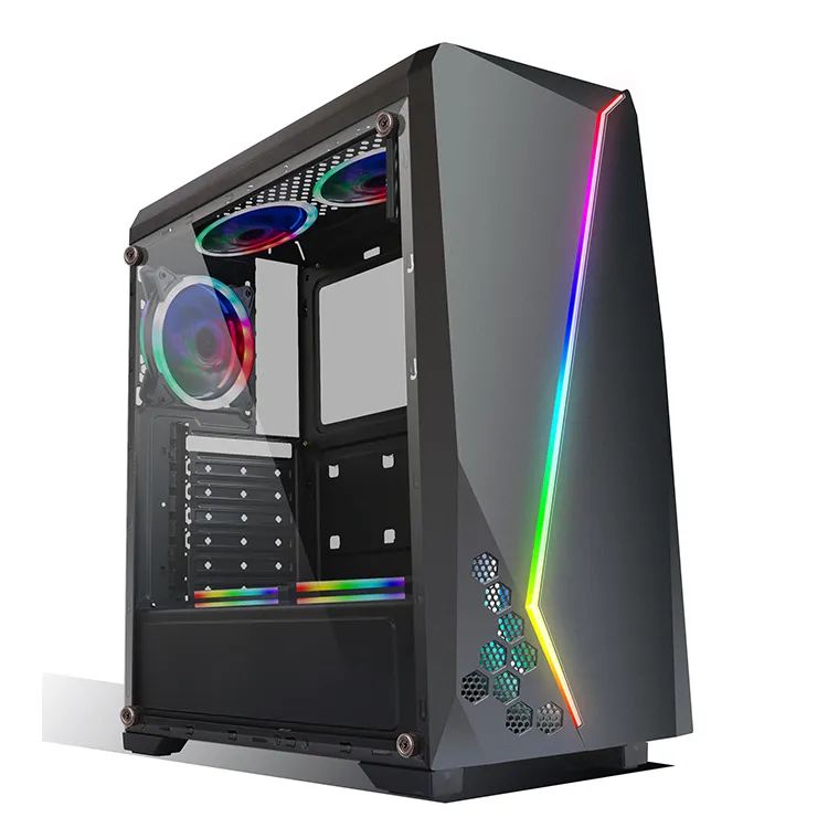 2021hot Sales Tempered Cool Modern Special Desktop PC Gaming Computer Case