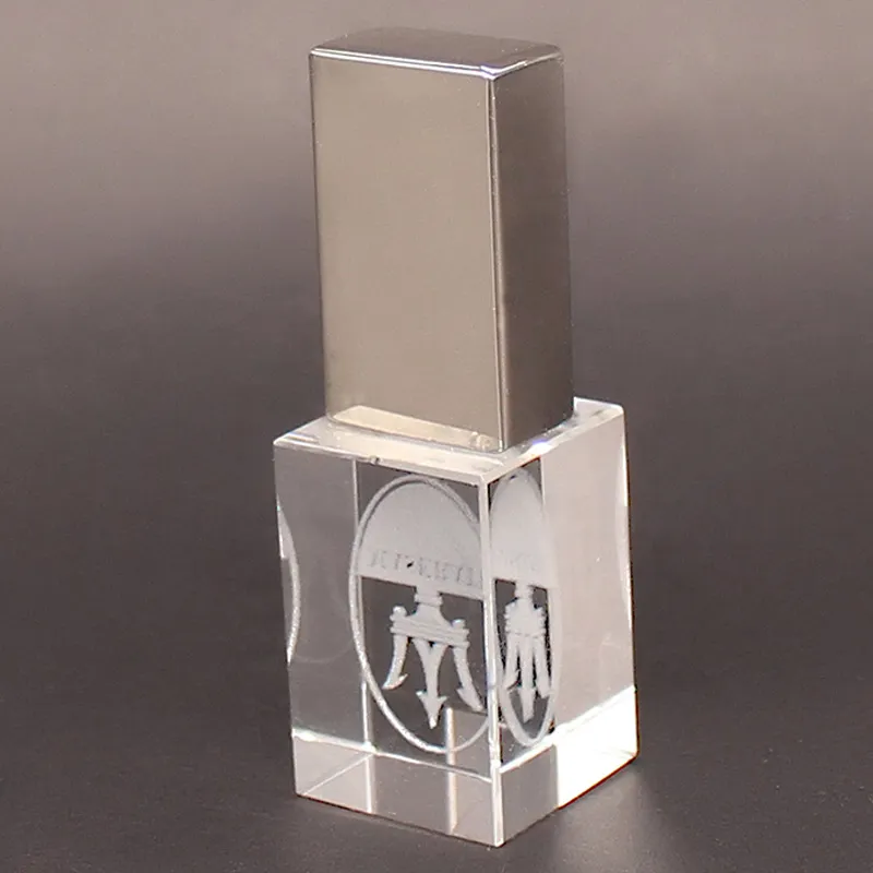 4GB 8GB 16GB 32GB 64GB Custom Imprinted 3D Colorful Engrave Logo USB Driver LED Crystal USB Flash Drive/USB Pen Drive