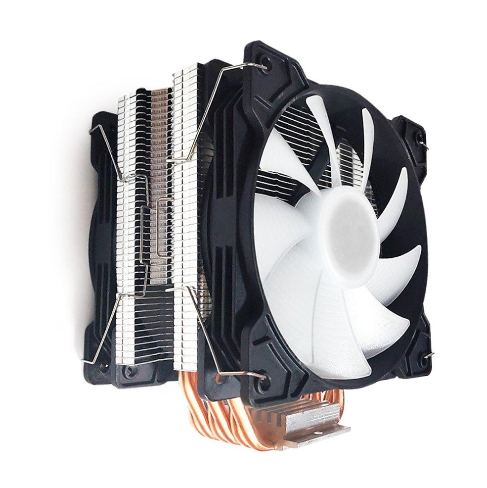 6 Heatpipe CPU Radiator RGB Desktop CPU Fan Silent Fan for Intel and AMD CPU Cooling