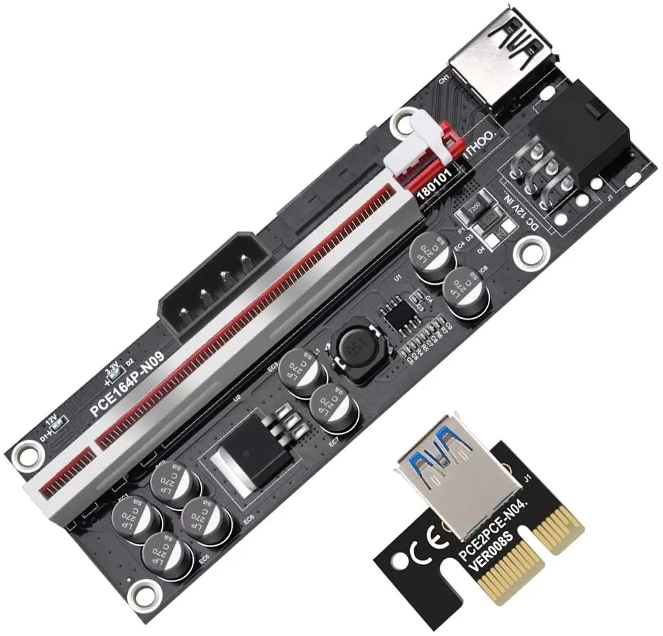 6 Pin 60cm USB3.0 Cable PCI-E Pcie 1X to 16X Mining Riser Card Ver009 Plus