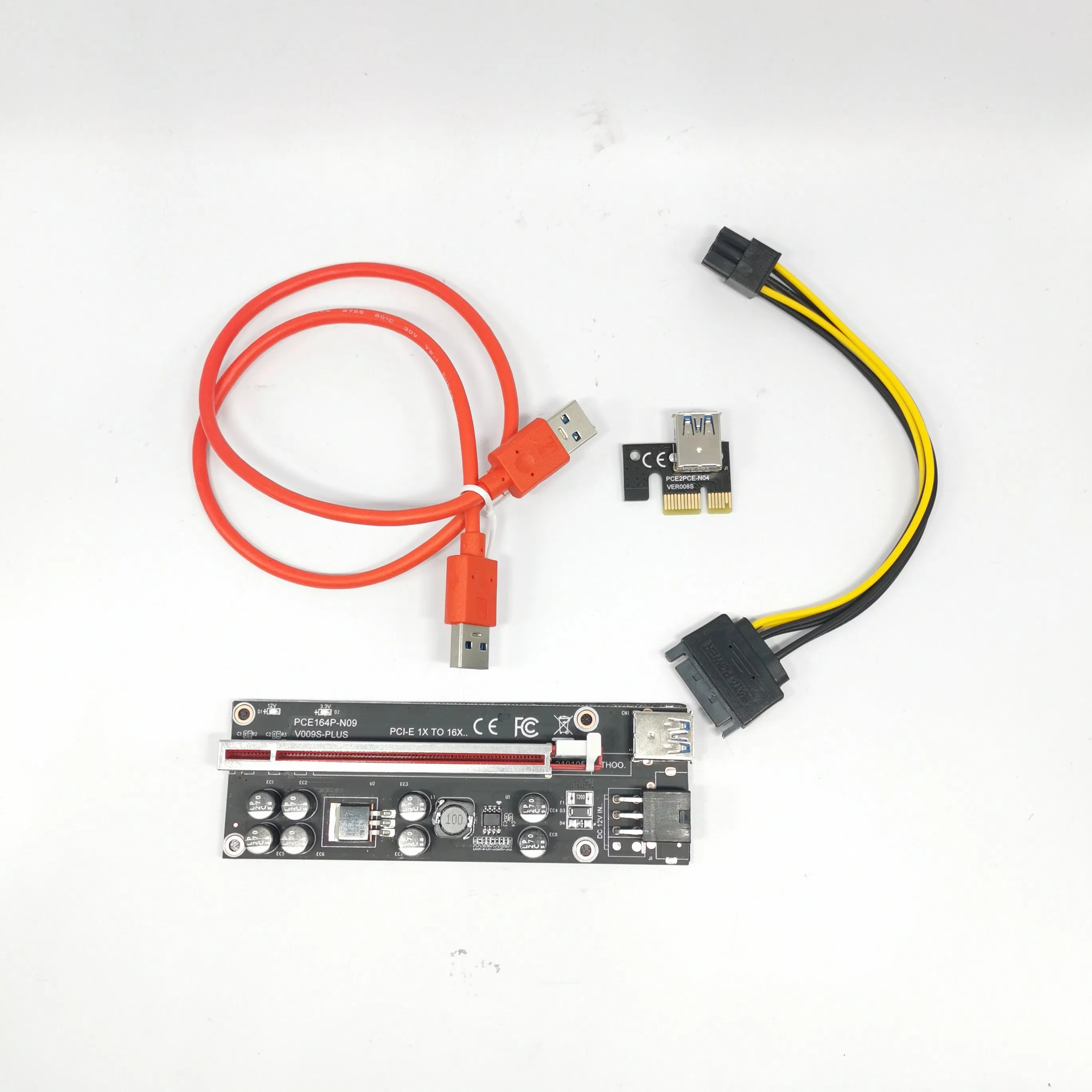 6 Pin 60cm USB3.0 Cable PCI-E Pcie 1X to 16X Mining Riser Card Ver009 Plus