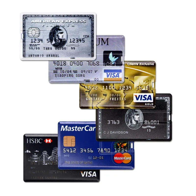 64GB Credit Card Master Card Hsbc USB Flash Drive 2.0 American Express Pen Drive 32GB 8GB 16GB 4GB Bank Card Memory Stick Gifts