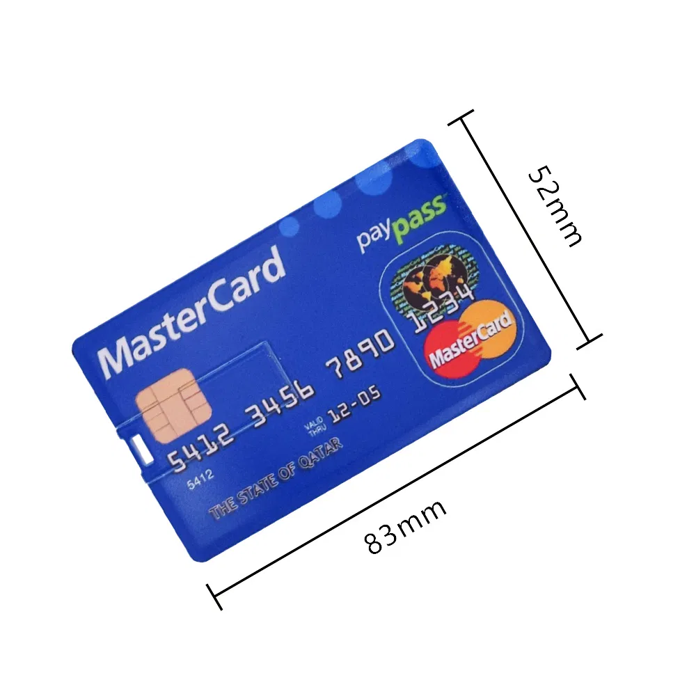 64GB Credit Card Master Card Hsbc USB Flash Drive 2.0 American Express Pen Drive 32GB 8GB 16GB 4GB Bank Card Memory Stick Gifts