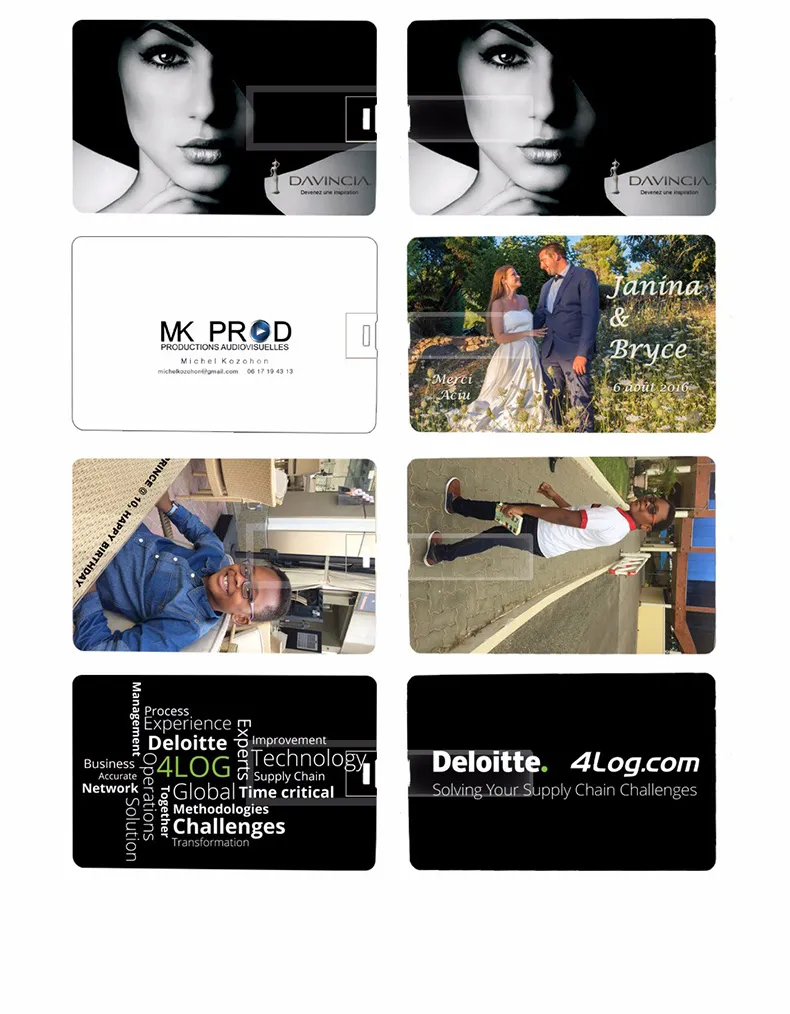 Alimoto Plastic Thin Name Card USB Flash Drive USB 2.0 8GB