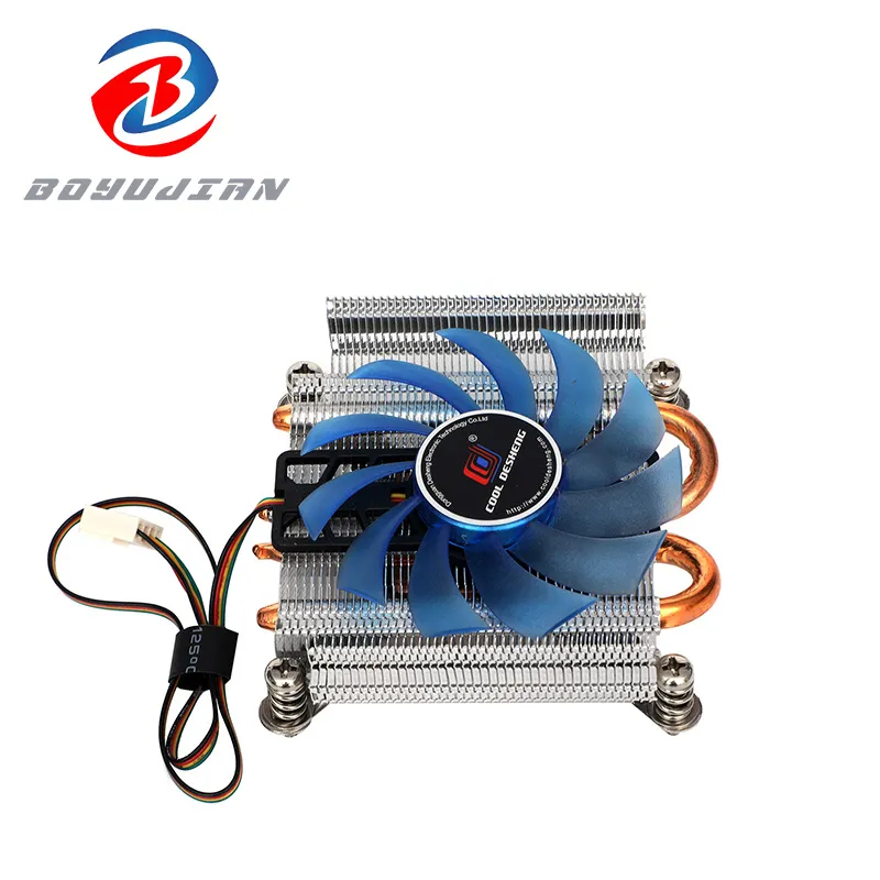 All in One HTPC Thin CPU Radiator Itx Case CPU Fan 4pin Temperature Control Mute 1u Intel 1155 /1151/1150/1156