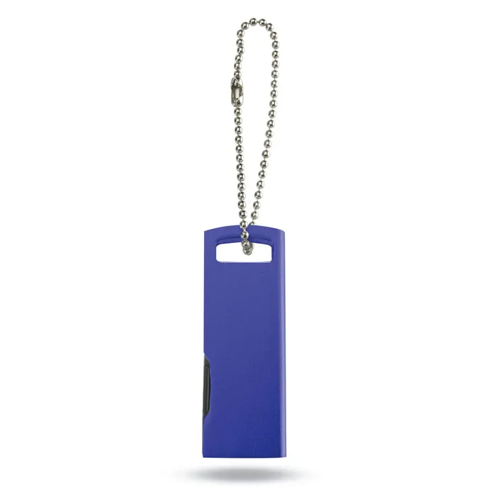 Articulated Metal USB Stick with Keyring and Leather Cover with Customized Logo