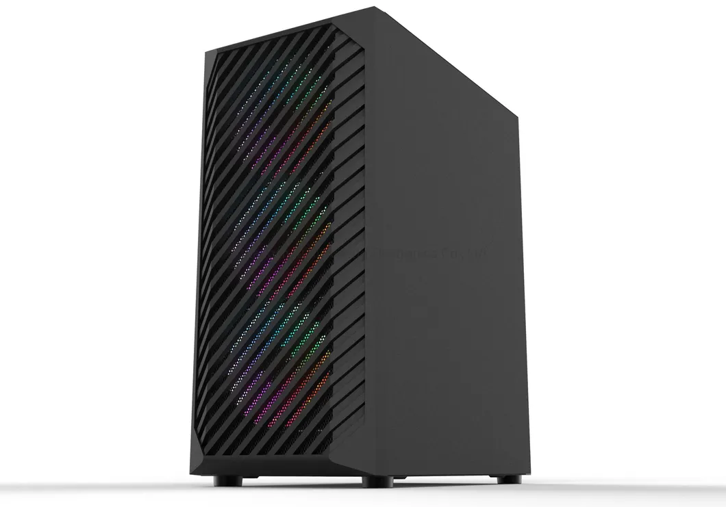 ATX Middle Tower PC Gaming Case with Tempered Glass Panel