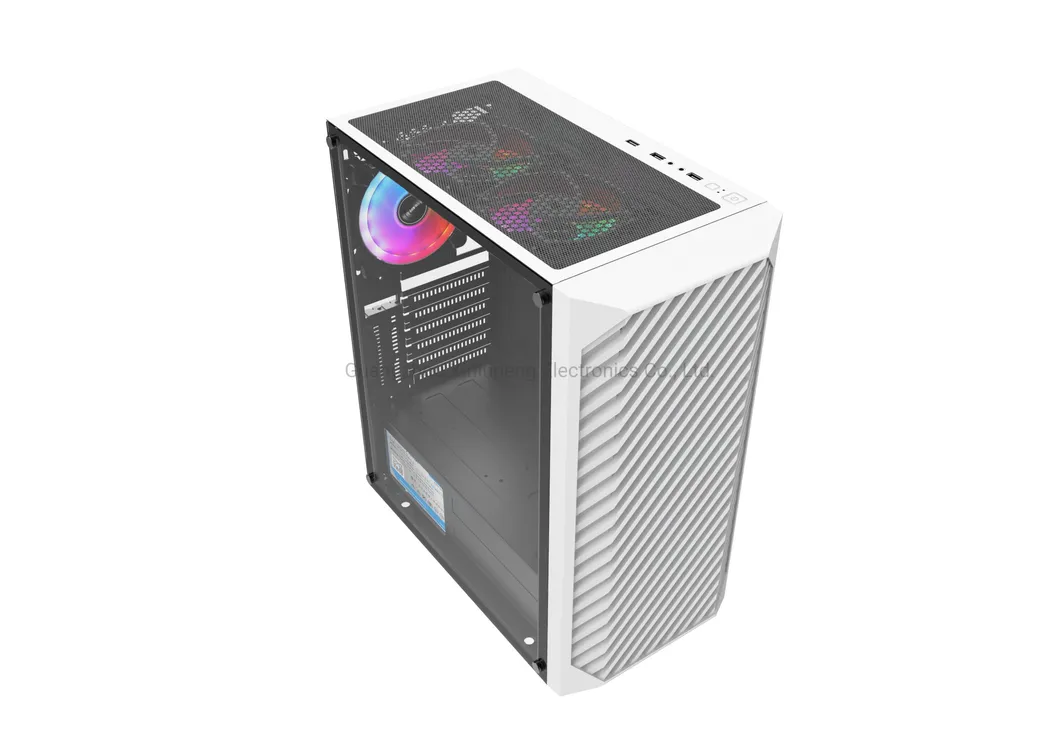 ATX Middle Tower PC Gaming Case with Tempered Glass Panel