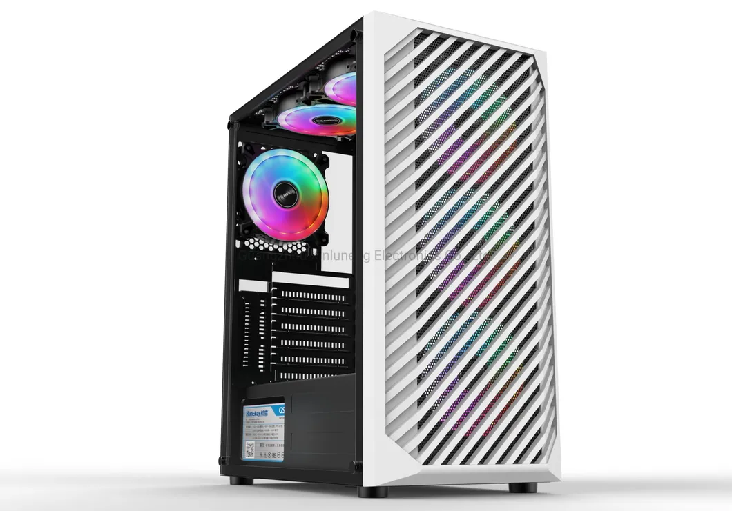 ATX Middle Tower PC Gaming Case with Tempered Glass Panel