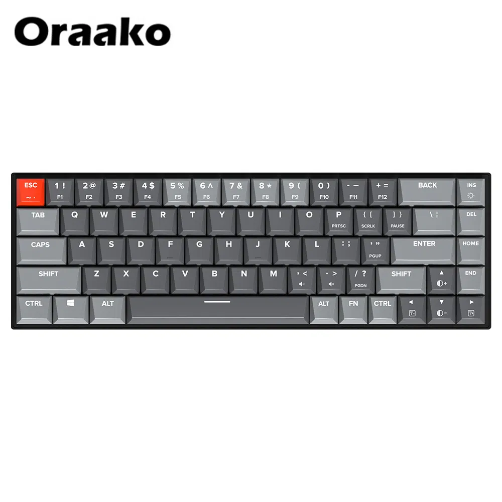 Backlit Gaming Keyboard 68 Wired Mechanical Keyboard Gaming Full Key Conflict Free Hot Plug Shaft Gaming Small Keyboard