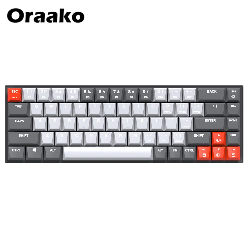 Backlit Gaming Keyboard 68 Wired Mechanical Keyboard Gaming Full Key Conflict Free Hot Plug Shaft Gaming Small Keyboard
