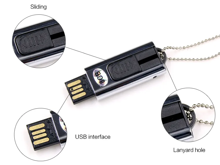 Black Colloidal USB Flash Memory Stick
