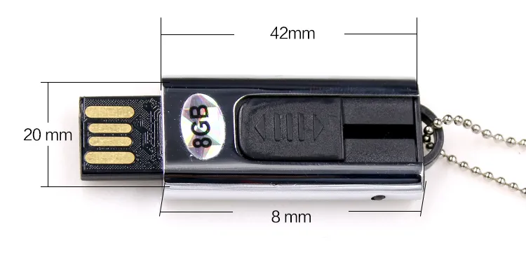 Black Colloidal USB Flash Memory Stick