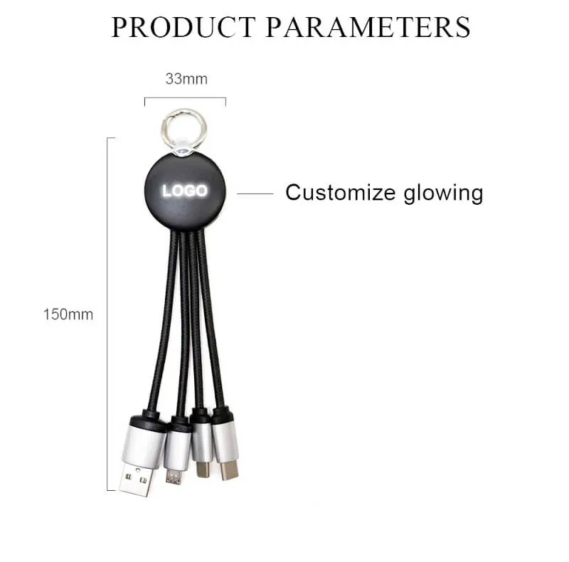 Cellphone Fast Charging Cord USB Data Cable LED Lighting Charging Cable