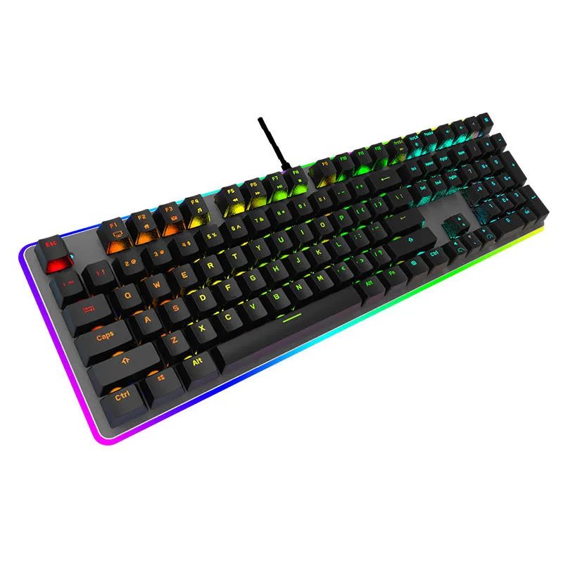 Cool Snake Pd703 Waterproof Ergonomic Arabic 108keys Keycaps Gaming Mechanical Keyboard Brinquedo Teclado De Computador