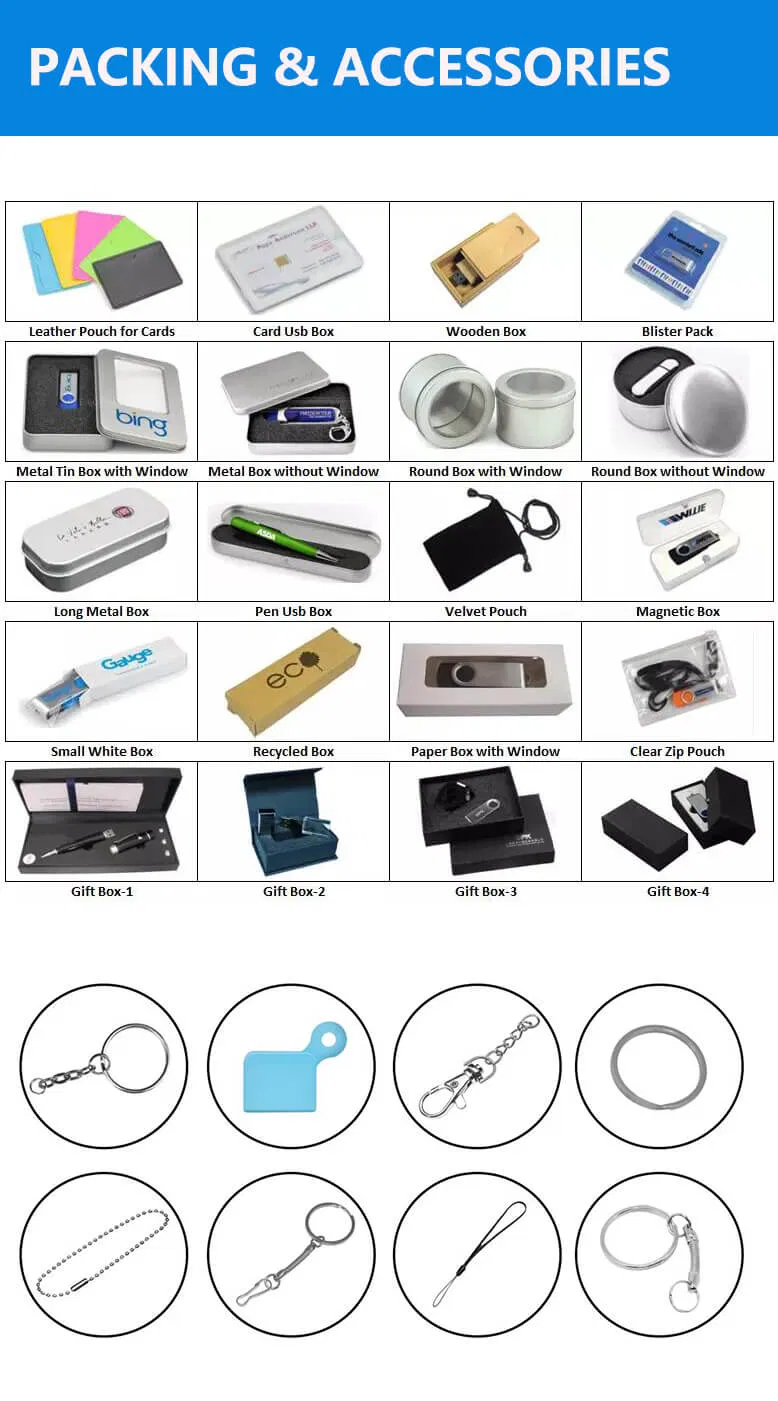 Custom Logo Gift Metal USB 16GB-32GB USB Memory Pen Drive 2.0/3.0 Flash Drive