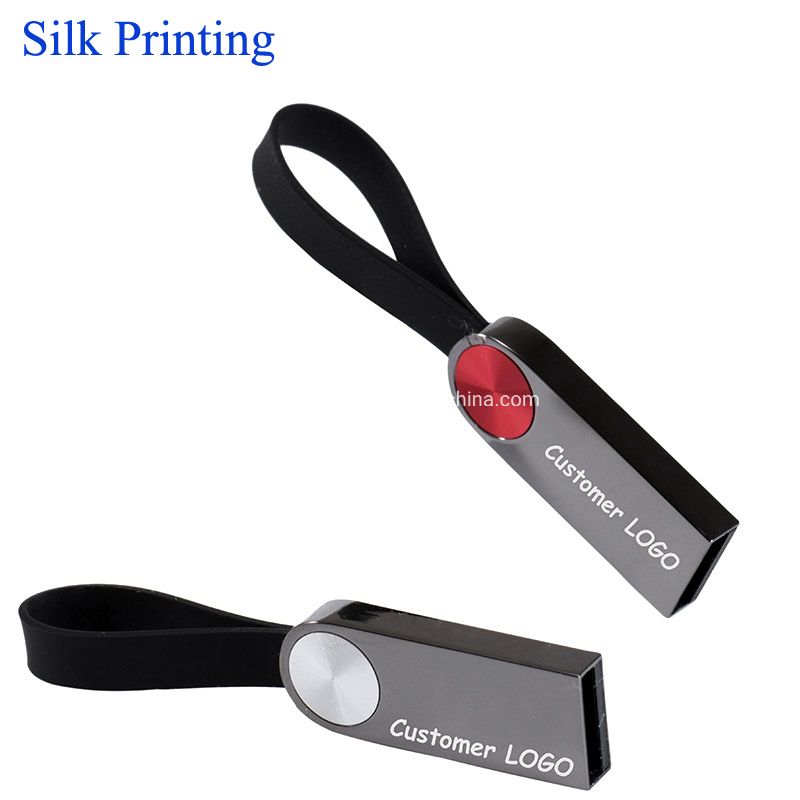 Custom USB Pen Drive Waterproof USB Stick 128GB Metal Mini USB Flash Drive with Keychain