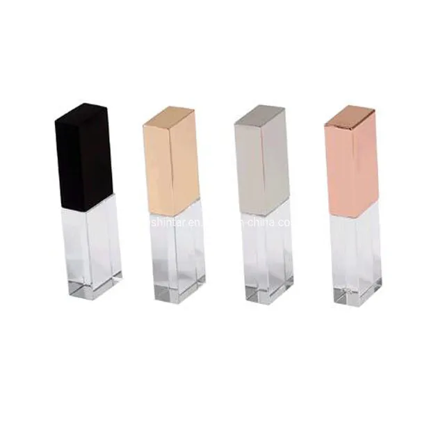 Customed LED Light USB Pen Drive Rose Gold Crystal USB Flash Drive