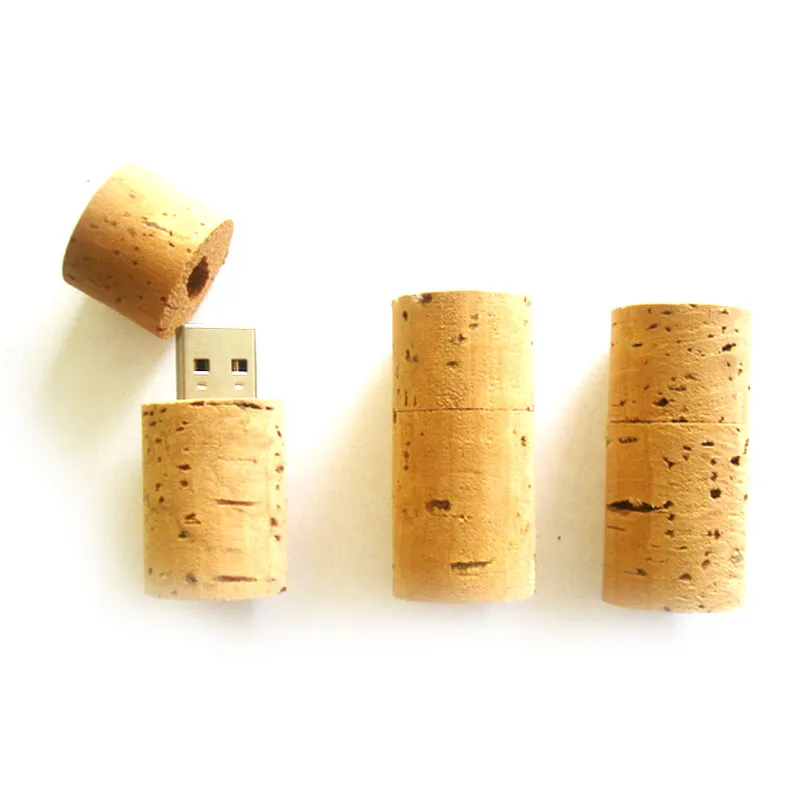 Customized Wooden Cork USB Flash Memory / Mini USB