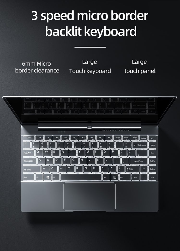 Drop Shipping Cheap Metal Case 14.1" Business laptop Mini Narrow Edge CPU N5095 Backlit Keyboard notebook Computers
