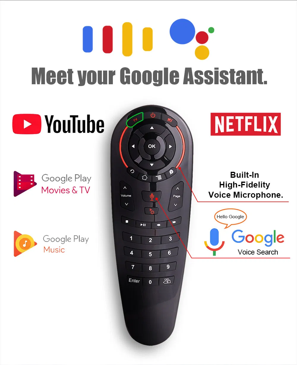 Fly Air Mouse 33 Keys Gyro Google Voice Search 2.4G G30s Universal IR Learning Remote Control