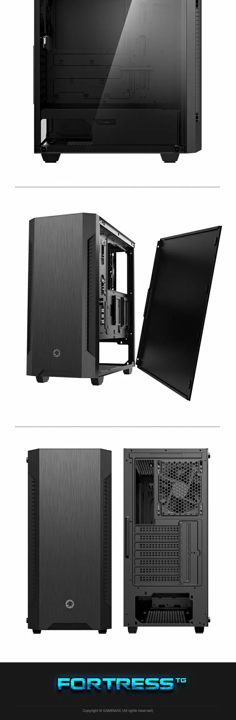 Gamemax Silent Computer Case, Simple Design with Cooling Maximum, PC Gabinete Case