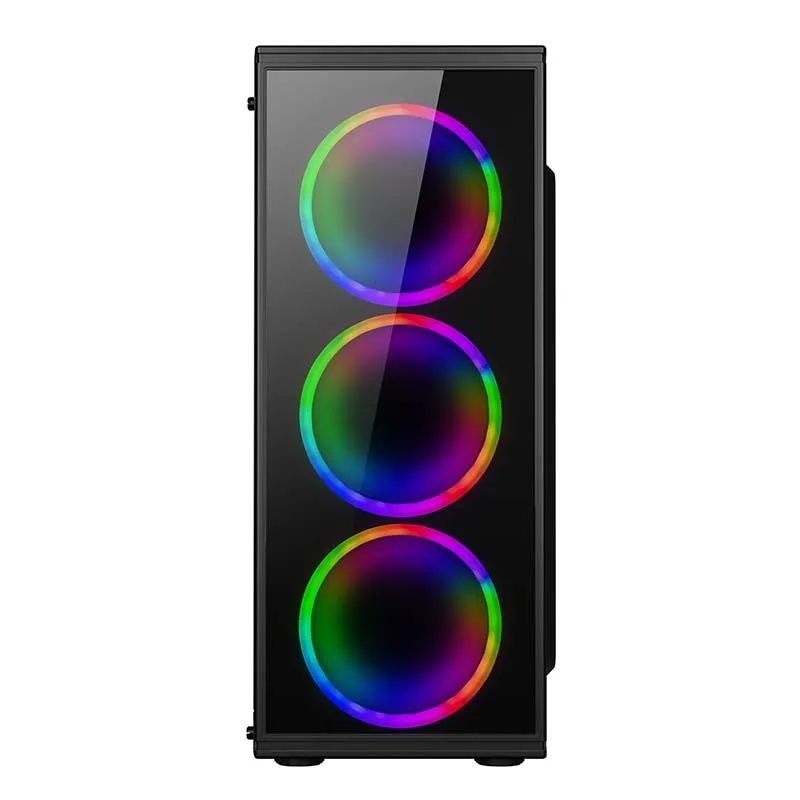 Good Performance Tempered Glass Iron Mesh Panel Cabinet Computer Case Gaming PC Case