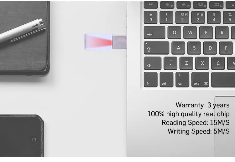 High Quality Wooden Luxury USB Flash Drive Crystal USB (ED004)