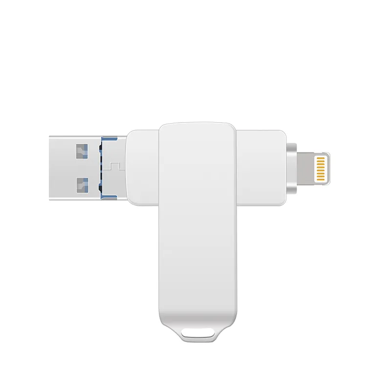 High Speed 3 in 1 Metal OTG USB3.0 iPhone 32GB USB Flash Drive