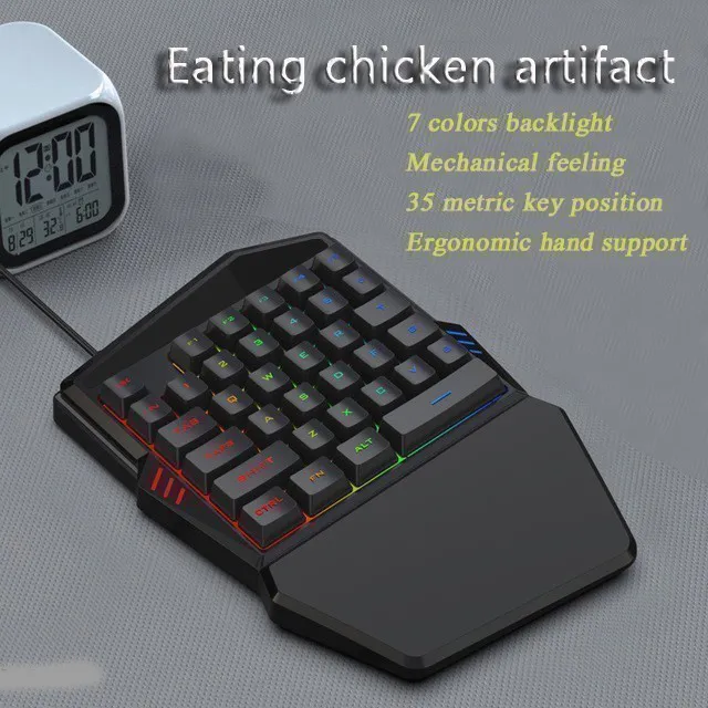 Hot Selling One Handed Mechanical Keyboard Mini Gaming Keyboard for Phone Computer Games