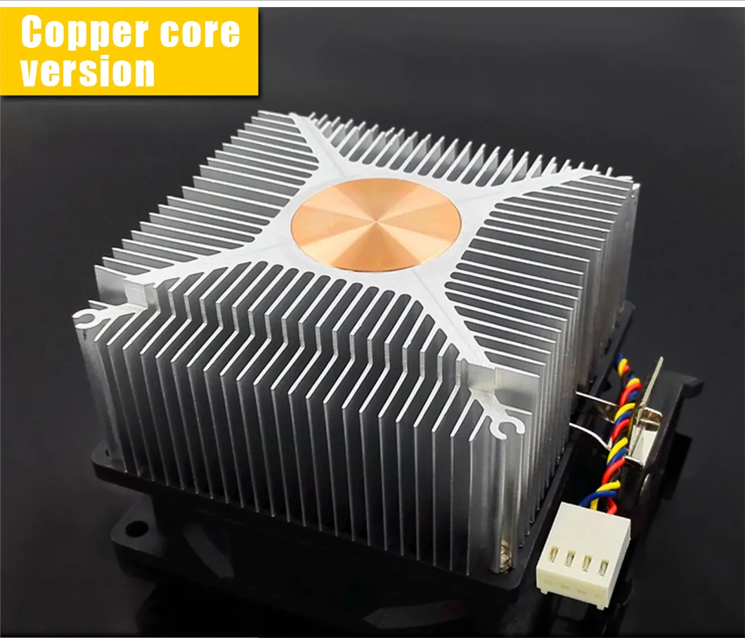Intel 7751150 Pure Copper Core CPU Radiator Ultra Quiet 1155 Desktop Computer CPU Fan 1151