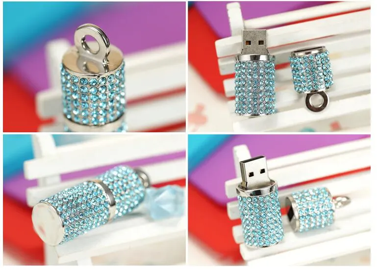 Lipstick Style Jewellry Diamond Gift USB Flash Memory