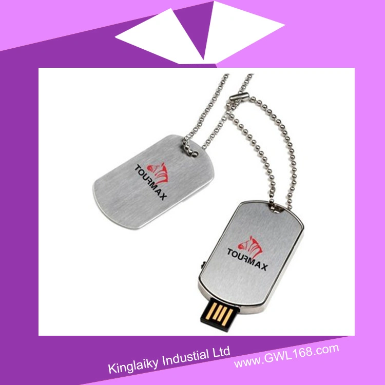 Metal Simple USB flash Memory with Logo and Holder (FA-014)
