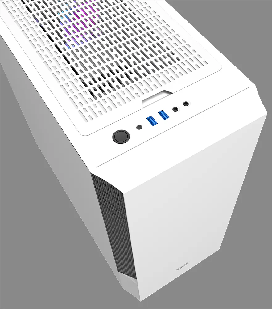 Micro ATX MID Tower Gaming Computer PC Case with Tempered Glass