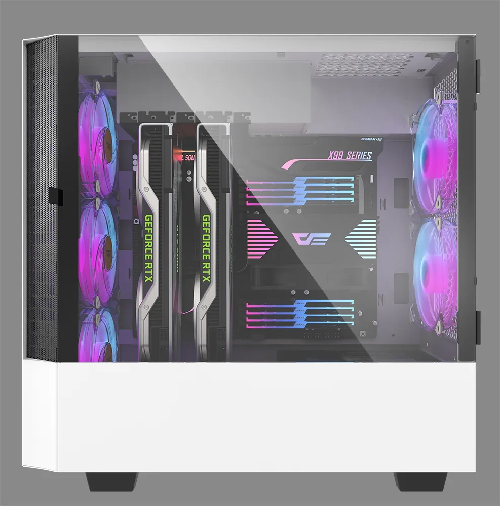 Micro ATX MID Tower Gaming Computer PC Case with Tempered Glass