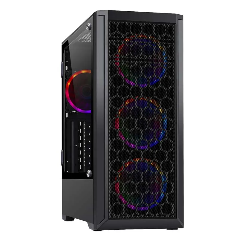 New Arrival Crystal High-End Black Glass Style ATX Computer Cases Towers Gaming Computer Case