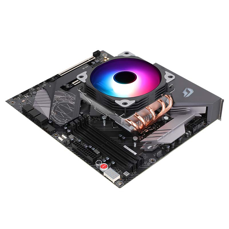 RGB Fan, 2.0 Heatpipes, Brushed Nickel Fins, AMD Ryzen CPU Radiator