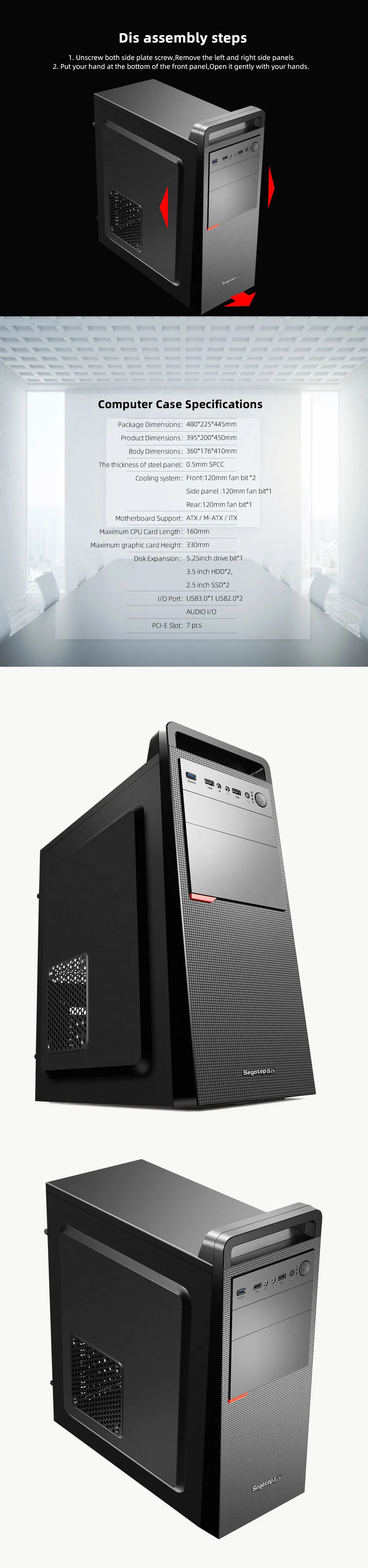 Segotep And6 SPCC High Quality Household Case DIY Computer PC Case
