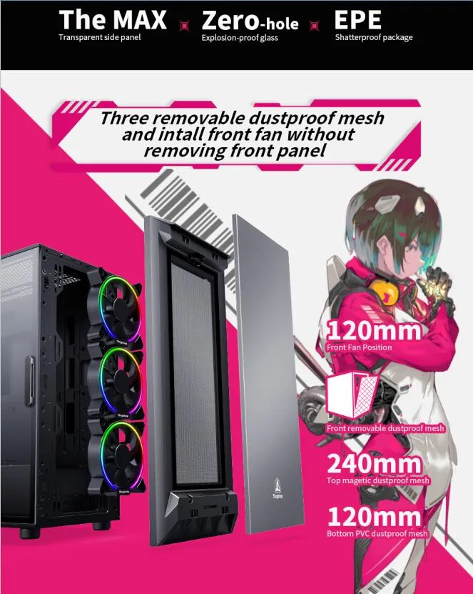 Segotep ATX PC Case Gaming Case ATX Computer Case