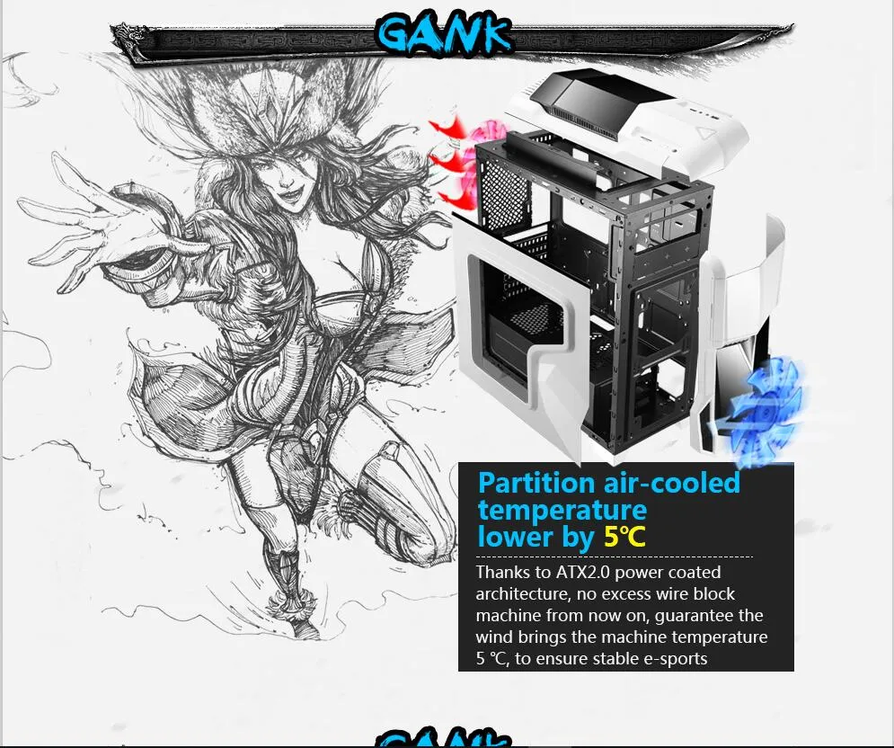 Segotep Design ATX High-Airflow Compact Light Tint MID Tower Computer Case