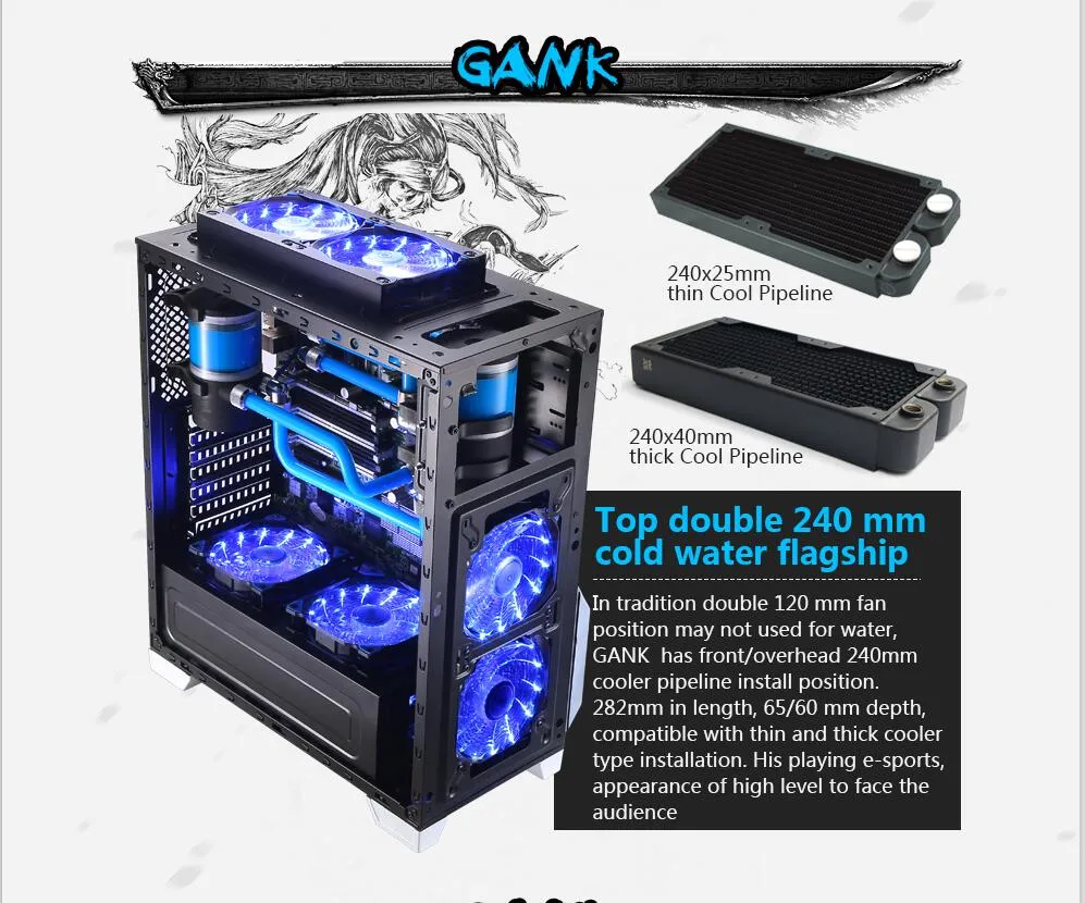 Segotep Design ATX High-Airflow Compact Light Tint MID Tower Computer Case
