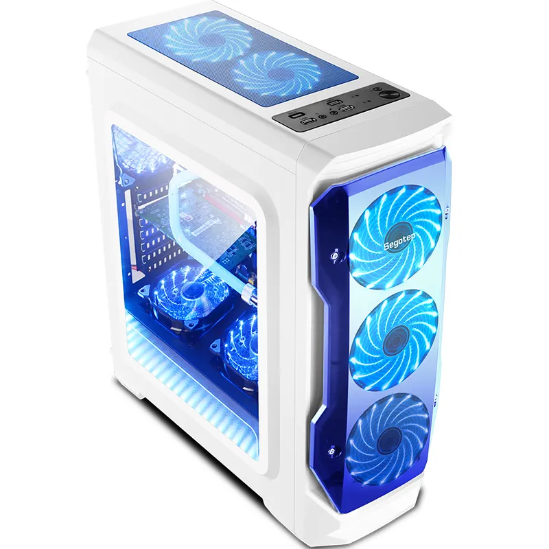 Segotep Halo Acrylic Panel Black and White ATX PC Gaming Case